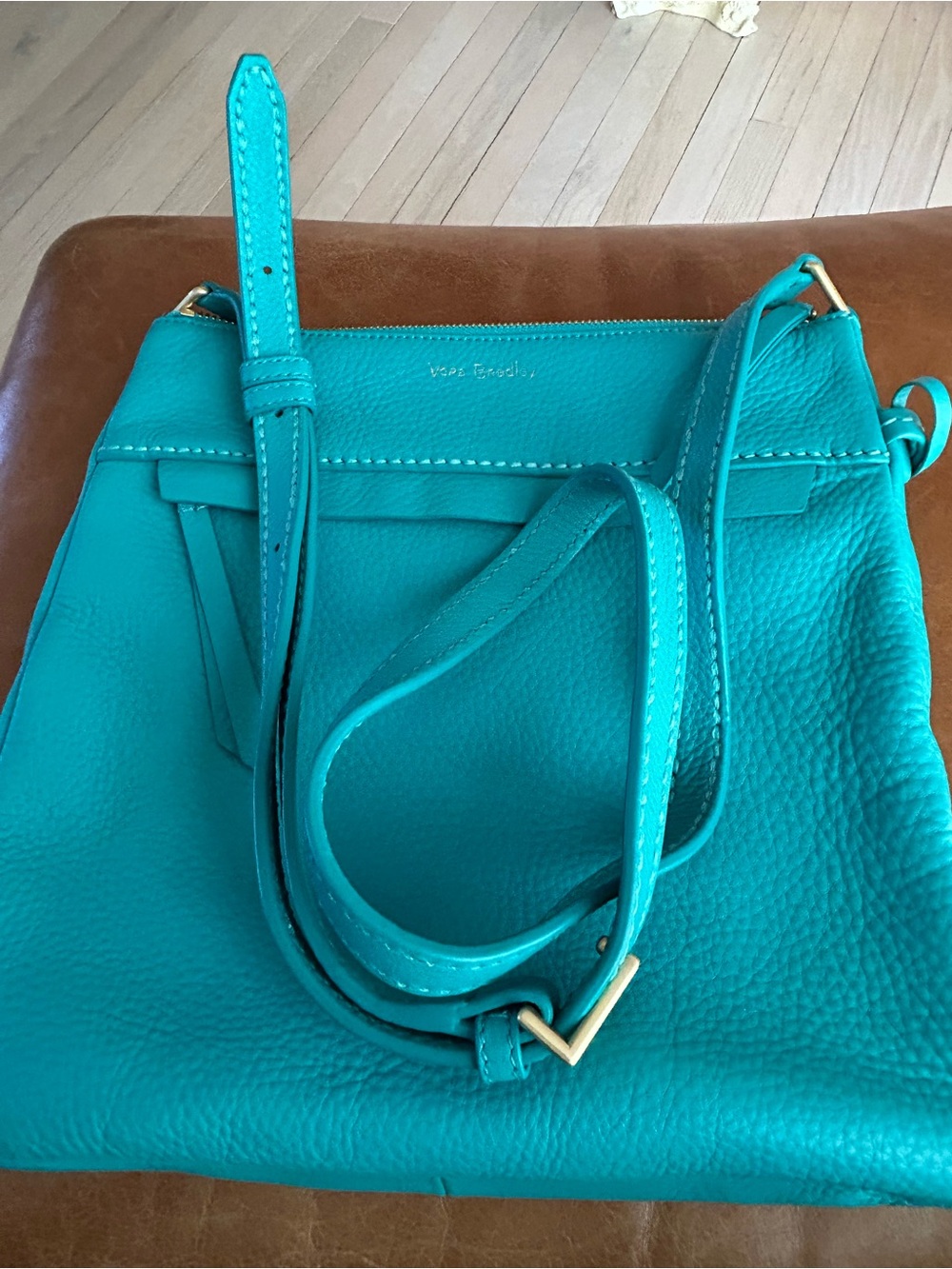 Vera Bradley Teal Leather Crossbody Bag